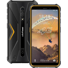 Ulefone Armor X12 izturīgs viedtālrunis, Android 13 tālruņi, 6GB+32GB/256GB SD, 13MP+8MP kamera, 3karšu slots, 4G Dual SIM viedtālrunis, 5,45 collu izturīgs ekrāns, NFC, sejas atbloķēšana, UK versija, Orange