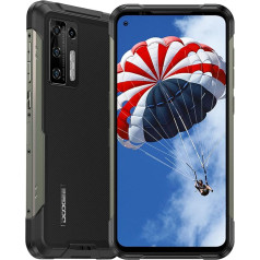 DOOGEE S97 Pro izturīgs viedtālrunis atbloķēts Android 11 MTK G95 Octa-Core 8GB + 128GB mobilais tālrunis, 48MP piecas kameras + 40m lāzera tālmērs, 6,4 collu HD+ 8500mAh akumulators 4G izturīgs es telefons S Black