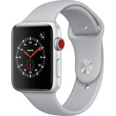 Apple Watch Seires 3 42mm (GPS + Cellular) - Alumīnija siksniņa, sudraba krāsā, sudrabots, sudrabots sporta aproce (vispārējs)