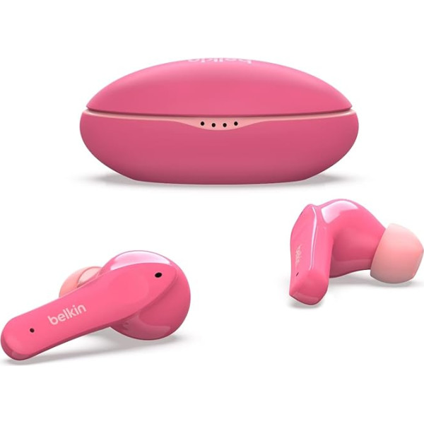 Belkin SOUNDFORM Nano Bluetooth austiņas bērniem, bezvadu, 85 dB ausu aizsardzības ierobežojums, tiešsaistes mācības, skola, IPX5 sertifikāts, 24 stundu darbība - rozā, viens izmērs, PAC003