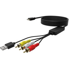 Конвертер HDMI в RCA, HDMI в AV 3RCA CVBs композитный видео аудио конвертер поддерживает PAL/NTSC для TV Stick, Roku, Apple TV, PC, Laptop, Xbox, HDTV (HDMI в RCA)