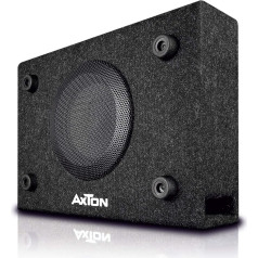 Axton ATB120: kompakts 20 cm / 8 Zoll zemfrekvences skaļrunis, 300 W, maza bassreflex bassbox automašīnām, vieglajiem un vieglajiem automobiļiem, Plug & Play, vienkārša uzstādīšana