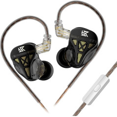 keephifi KZ DQS In-Ear austiņas, 1DD In Ear Monitor IEM austiņas, vadu dinamiskās pusatvērtās HiFi Bass IEM austiņas, 3,5 mm, 2 pin 2 pin (ar mikro)