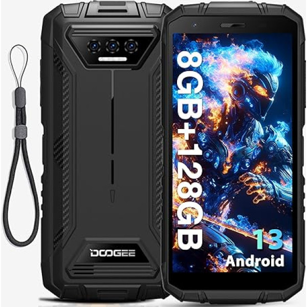 DOOGEE S41PLUS [2024] Mobilais tālrunis, rezistors, 8GB + 128GB (TF 1TB), 13MP kamera, 6300mAh akumulators, 5,5