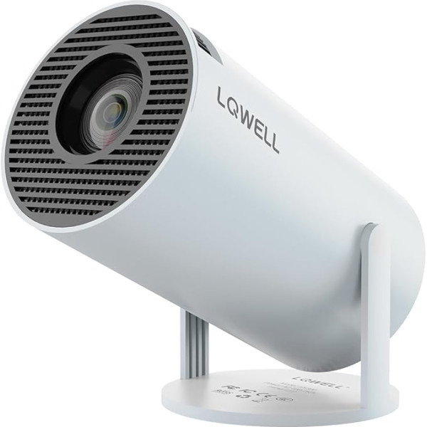 LQWELL® projektors, mini projektors, atbalsta WiFi 5G un BT5.0, automātiskā trapeces korekcija, 220 grādu leņķis, 130 collu displejs telefonam/PC/Lap/Xbox/Stick, 4K mājas kino projektors, zils (bez Android)