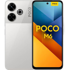 Xiaomi Poco M6 4G 256GB/8GB RAM Dual SIM sudraba krāsā