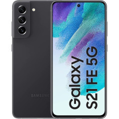 Samsung Galaxy S21 FE 5G, Android viedtālrunis, 6,4 collu dinamiskais AMOLED displejs, 4500 mAh akumulators, 128 GB/6 GB RAM, grafīta krāsas mobilais tālrunis, iekļauta 36 mēnešu garantija [Tikai Amazon]