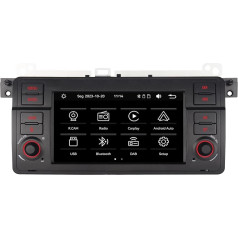 LXKLSZ Automobiļa radio BMW E46 3. sērijas automašīnai 1999-2004 ar bezvadu Carplay Android Car, 7 collu IPS ekrāns, Bluetooth, liela izejas jauda