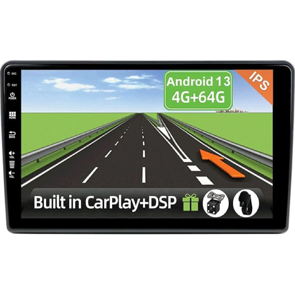 YUNTX [4GB + 64GB] Android 12 autoradio Fiat Ducato/Peugeot Boxer/Citroen Jumper 2006-2022-[Integrēts CarPlay/Android Car/DSP/GPS]-9 collu IPS 2.5D kamera + MIC-DAB/Stūres vadības stūres vadība/spoguļskats