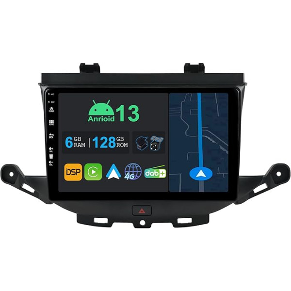 YUNTX 9 collu Android 13 auto radio ar navigācijas sistēmu Opel Vauxhall Astra K/Buick Verano GS (2015-2020), Octa Core, 6 GB 128 GB, iebūvēts 4G LTE, CarPlay & Android Car, DSP, DAB, QLED, Dual