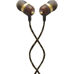 House of Marley Kopfhörer mit Kabel 'Smile Jamaica'- In-Ear Kopfhörer mit Mikrofon, 1-Knopf Steuerung & Geräuschisolierung, inkl. 2 Gel-Aufsätzen und verwicklungsfreies Kabel (Kupfer)