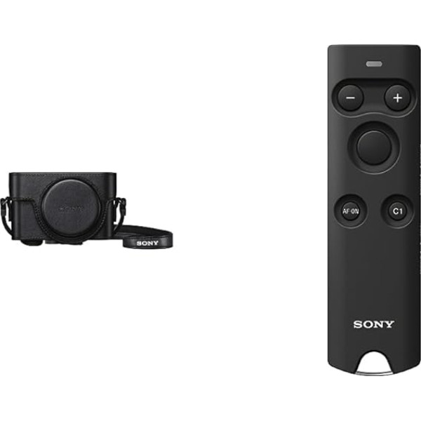 Sony LCJ-RXK aizsargvāciņš RX100 sērijas kamerām un RMT-P1BT Bluetooth tālvadības pults (piemērots A6400, A7M3, A7RM3, RX100M7), melns