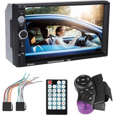 Auto multimediju audio radio, auto MP5 atskaņotājs 7 collu skārienjūtīgais ekrāns Double DIN auto BT MP5 atskaņotājs Stereo FM radio atbalsta reverso attēlu