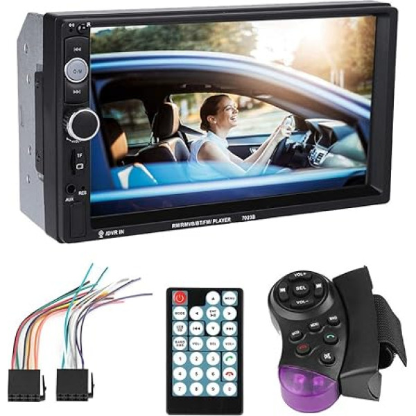 Auto multimediju audio radio, auto MP5 atskaņotājs 7 collu skārienjūtīgais ekrāns Double DIN auto BT MP5 atskaņotājs Stereo FM radio atbalsta reverso attēlu