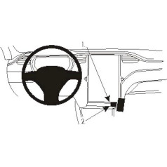 Brodit | ProClip Fahrzeughalter 854922 | Made IN Sweden | Winkelbefestigung | für linkslenkende Fahrzeuge | passt Gerätehalter, schwarz