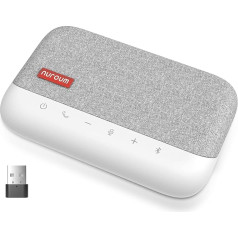 Nuroum A15 Bluetooth konferenču skaļrunis ar 4 mikrofoniem, 3 m 360° balss atpazīšana, trokšņu samazināšana, savienojums ar Bluetooth/Dongle/USB-A/C, saderīgs ar komandām/izmēru birojam/mājām