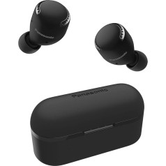 Panasonic RZ-S500WE-K True Wireless In-Ear Bluetooth austiņas (trokšņu slāpēšana, īpaši kompaktas, balss vadība, bezvadu, līdz 19,5 h akumulatora darbības laiks) Melns