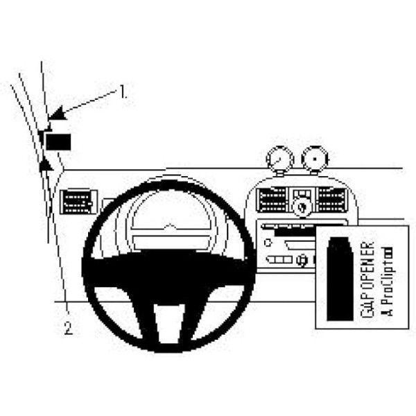 Brodit ProClip für Smart ForTwo II 08-10 schwarz