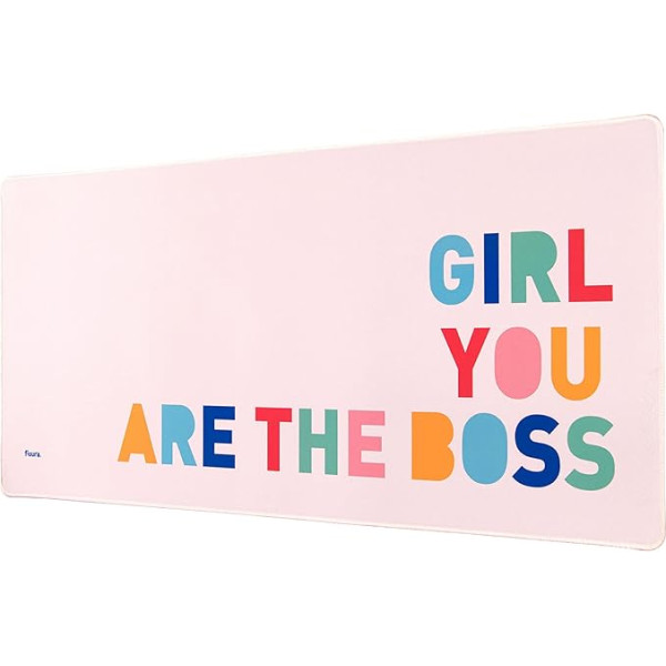 FISURA - XXL Mouse Pad. Spēļu peles paliktnis. Īpaši liels peles paklājiņš ar neslīdošo paliktni. Galda paklājs 80 x 35 cm. (Girl Boss)