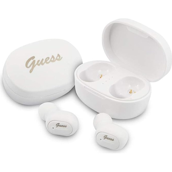 Guess Bluetooth austiņas GUTWST30WH TWS + dokstacija Balta