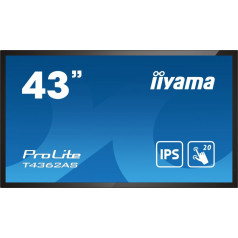 43 collu lielformāta monitors t4362as-b1 20pt, 24/7, ips, 500cd, android 8.0