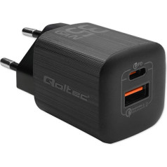 35w gan ultra tīkla lādētājs | 5-20v | 2,25-3a | 1 x usb typec pd | 1 x usb | melns