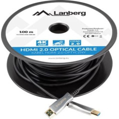 Kabeļu hdmi m/m v2.0 ca-hdmi-20fb-1000-bk 100m melns