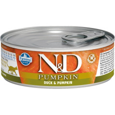 n&d pumpkin duck & pumpkin - mitrā kaķu barība - 70 g