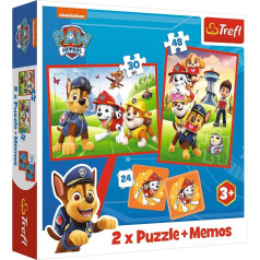 Puzzle 2in1 memos suņu komanda darbībā, suņu patruļa