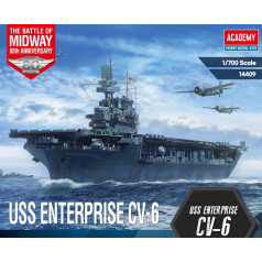 Plastmasas modelis kuģis uss cv-6 enterprise kauja midvejā