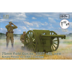 Modelis 75 mm lauka lielgabals wz.1897 ar figūrām