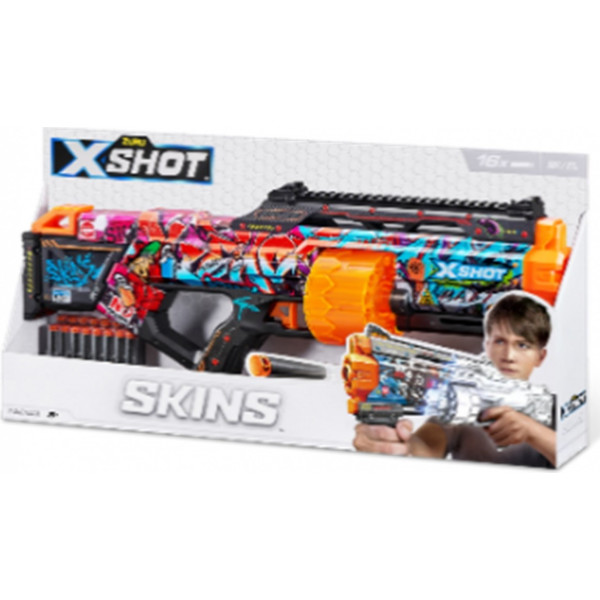 Zuru X-Shot Skins - pēdējā stenda palaišanas ierīce (16 bultas)