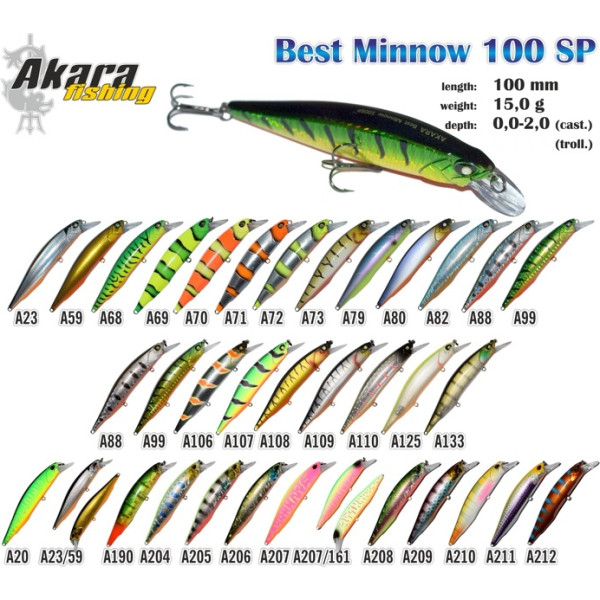 Vobleris AKARA «Best Minnow» 100 SP