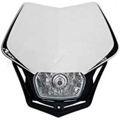 Universal V-Face Headlight Mask White Black