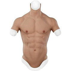 BAIXDM Fake Muscle Chest, Silicone Muscle Chest Costume, Floating Point Design, One Piece Moulding, Easy to Put on and Take Off for Night Club, Cosplay Halloween Props