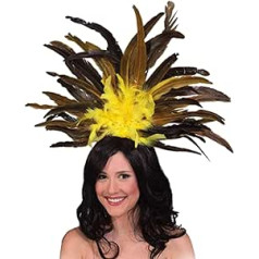 Carnival Samba plunksnų galvos apdangalas (geltonas)
