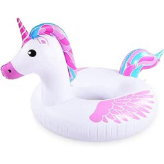 Inflatable Unicorn Swimming Tube for Party Decorations, Unicorn Inflatable Raft Pool Toy, 170 cm, Giant Pool Float for Adults and Children (Unicorn-2)