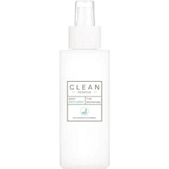 CLEAN Space Linen & Room Spray | Aromātiska migla atkārtoti lietojamā stikla vāzē | Maiga vegāna formula | Ideāls gaisa atsvaidzinātājs audumiem vai gaisam | 148 ml