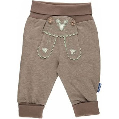 P.Eisenherz Baby Jogging Bottoms in Leather Trousers Style with Green Embroidery 100% Cotton