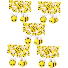 Toyvian Pack of 120 Filca Bee Decoraciones Para Sala De Casa Bees Craft plīša rotājumi Vilnas filca bites rokdarbiem Filca bites Rj plīša bišu burvju vilna bērnu plīša lelle dzīvnieks