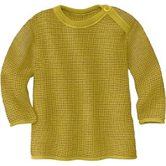 Disana Melange Jumper, with Button Closure on the Collar, 100% Organic Merino Wool GOTS, IVN Best, Newborn Baby, Toddler, Child, Unisex, Made in Germany