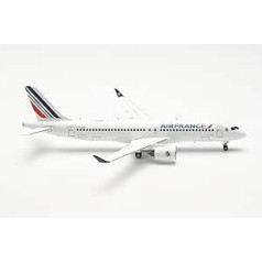 Herpa Airbus A220-300 Air France Saint-Tropez lidmašīnas modelis Mērogs 1:200 Model Building Lidmašīnas modelis kolekcionāriem, Miniatūras dekorācijas, Aviators bez metāla pamatnes