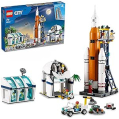 LEGO 60351 City Space Center kosminis žaislas NASA serija su 7 astronautų minifigūrėlėmis ir raketa, 7 metų ir vyresni