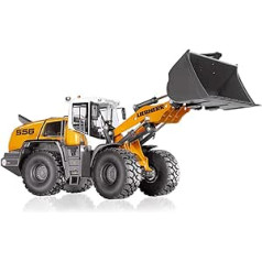 Wiking 077840 Liebherr riteņu iekrāvējs L 556, transportlīdzekļa modelis, 1:32, metāls/plastmasa, no 14 gadiem, daudzas funkcijas, iekraušanas svira ar reālistiskām kustībām, priekšējā iekrāvēja nomaiņas sistēma