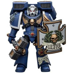 Bloomage Joytoy Tech — Warhammer 40K — Ultramarines Vanguard Vet Thunder Hammer & Storm Shield 1/18 no