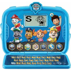 VTech PAW Patrol izglītojošs klēpjdators, oficiālā ķepu patruļas rotaļlieta, interaktīvais un izglītojošs klēpjdators, māca burtus, telefoniju, rakstīt, ciparus un daudz ko citu, dāvana bērniem vecumā no 3, 4, 5 gadiem un