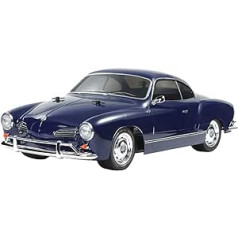 TAMIYA 58677 Volkswagen 1:10 VW Karmann GHIA (M-06L), tālvadības automašīna, RC transportlīdzeklis, modeļu veidošana, montāžas komplekts, hobijs, amatniecība, zils