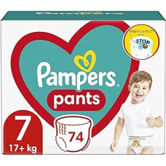 Pampers (vecā versija), bikses zēnam/meitenei 7 74 gab.