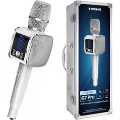 Karaoke aparatas TOSING G7 PRO suaugusiems/vaikams dainuojantis mikrofonas, LCD ekranas, belaidis įrašymas 20W garsus ryšys su televizoriaus/kompiuterio/automobilio/Bluetooth garsiakalbių maišymo mašinos sistema