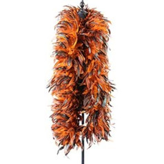 Yards 200g Natural Rooster Feather Boa Dance Carnival Party Clothing Scarf Cosplay Decorations Feathers for Craft Wholesale Orange